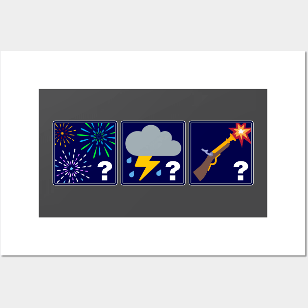 Fireworks, Thunder, or Gunshots? Wall Art by brkgnews